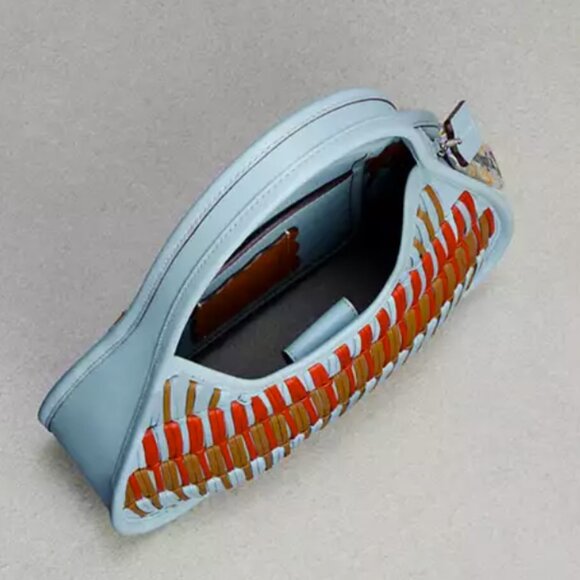 COACHTOPIA Ergo Bag In Basket-Weave Upcrafted Leather NWT - Picture 3 of 8